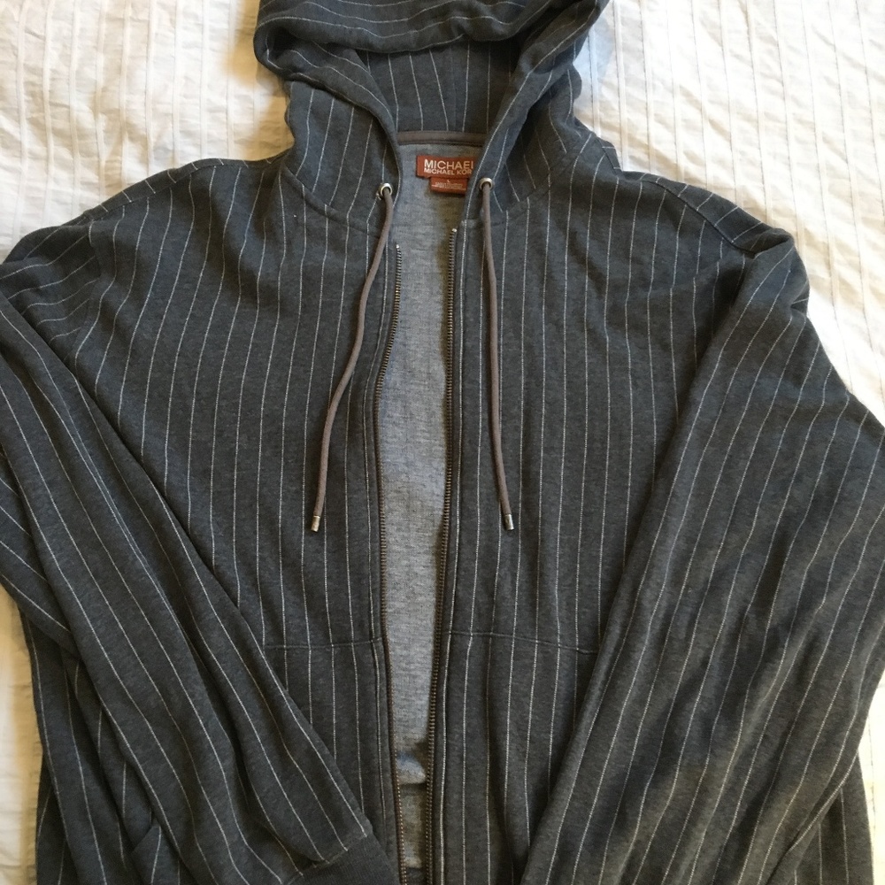 Authentic Michael Kors Grey Striped Sweatshirt